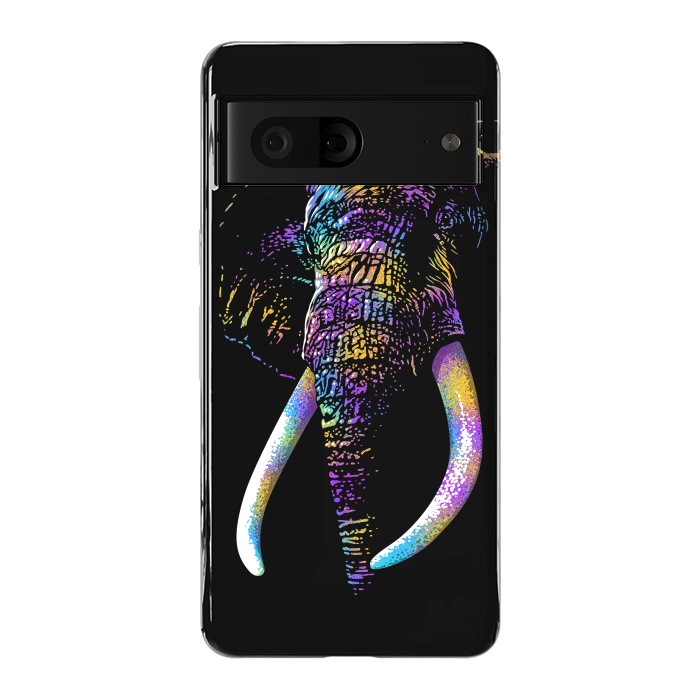Pixel 7 StrongFit Colorful Elephant by Alberto