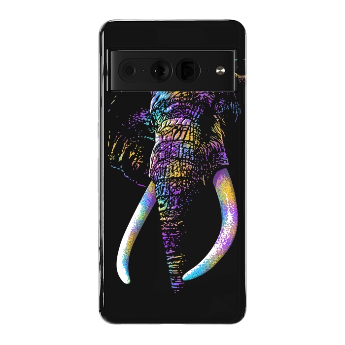 Pixel 7 Pro StrongFit Colorful Elephant by Alberto