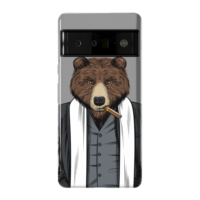Pixel 6 Pro StrongFit Mafia Grizzly Bear by Alberto