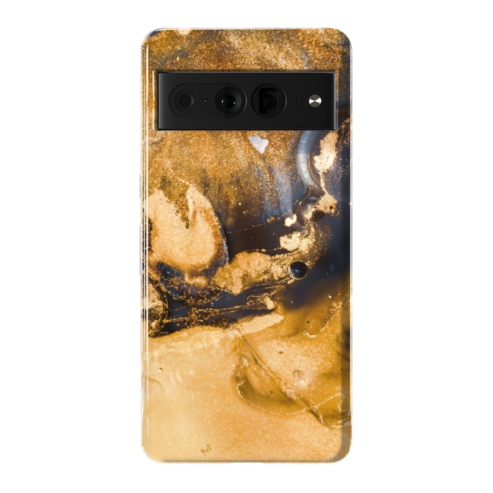 Pixel 7 Pro StrongFit Golden and black texture  by Winston