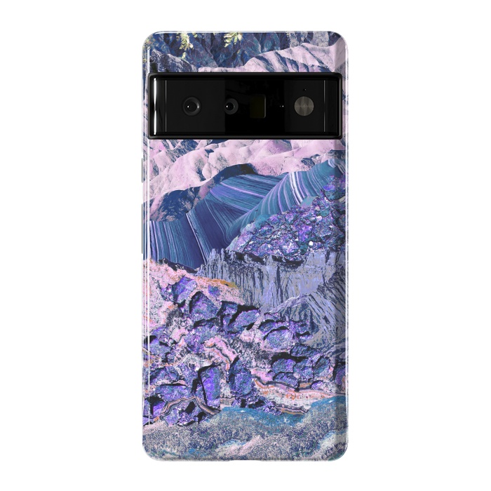 Pixel 6 Pro StrongFit Blue Violet Geode mountain landscape by Oana 
