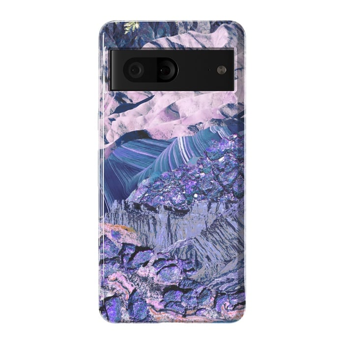 Pixel 7 StrongFit Blue Violet Geode mountain landscape by Oana 