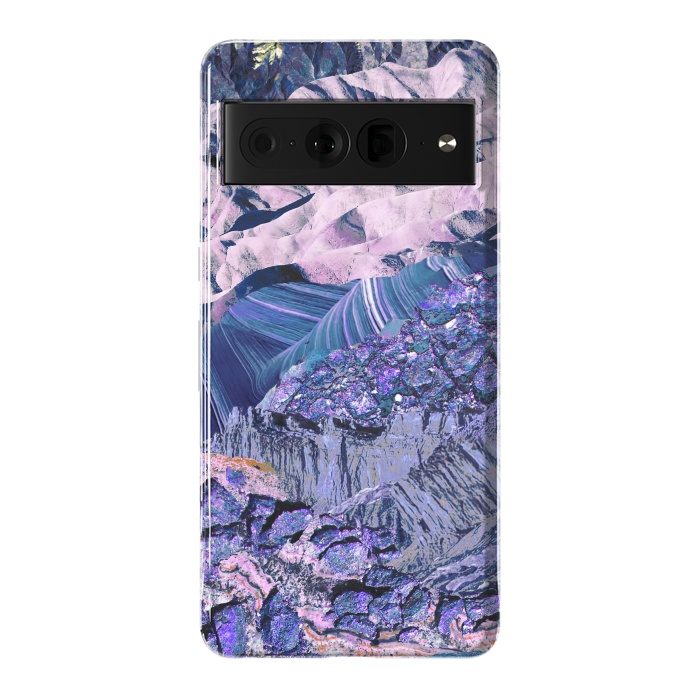 Pixel 7 Pro StrongFit Blue Violet Geode mountain landscape by Oana 