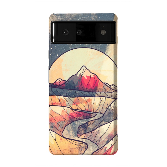 Pixel 6 StrongFit Retro river mountains by Steve Wade (Swade)