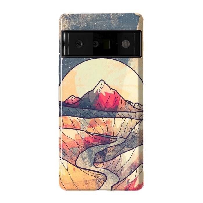 Pixel 6 Pro StrongFit Retro river mountains by Steve Wade (Swade)