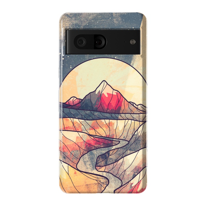 Pixel 7 StrongFit Retro river mountains by Steve Wade (Swade)