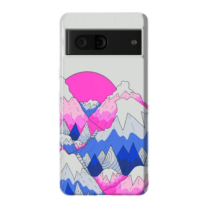 Pixel 7 StrongFit The hot pink and blue peaks by Steve Wade (Swade)