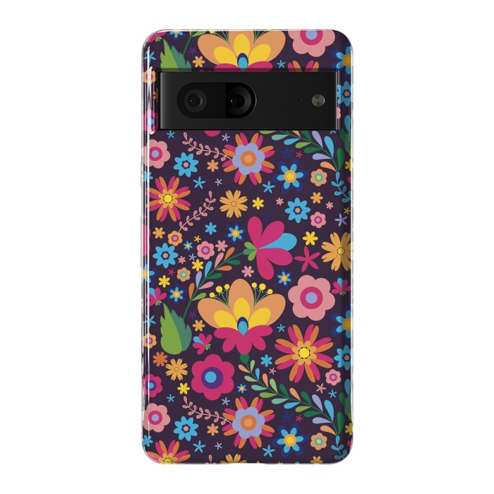 Pixel 7 StrongFit Pink and Yellow Flower Party by ArtsCase