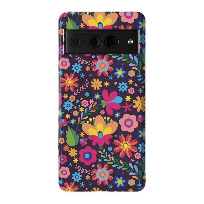 Pixel 7 Pro StrongFit Pink and Yellow Flower Party by ArtsCase