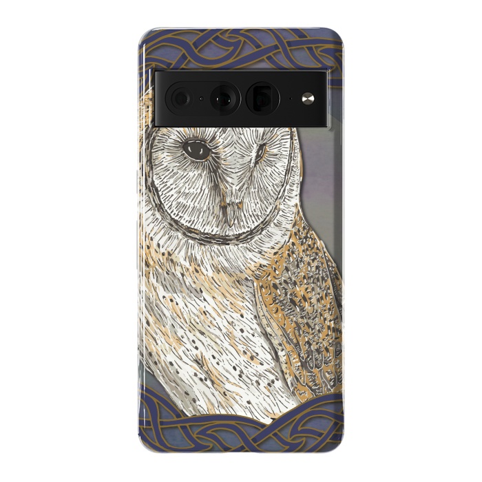Pixel 7 Pro StrongFit Beautiful Barn Owl by Lotti Brown