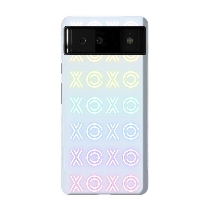 Pixel 6 StrongFit Pastel neon XOXO typo Valentine by Oana 
