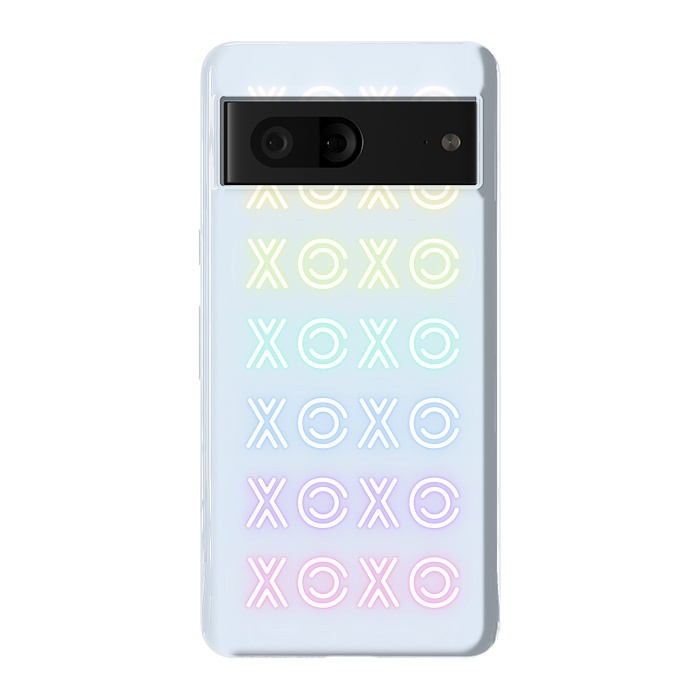 Pixel 7 StrongFit Pastel neon XOXO typo Valentine by Oana 