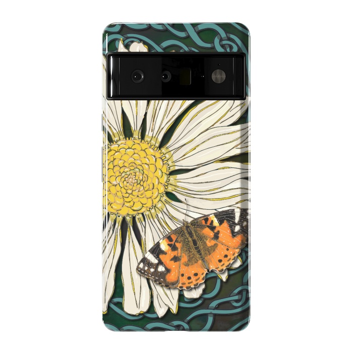 Pixel 6 Pro StrongFit Daisy and Butterfly by Lotti Brown