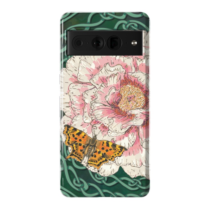 Pixel 7 Pro StrongFit Peony and Butterfly by Lotti Brown