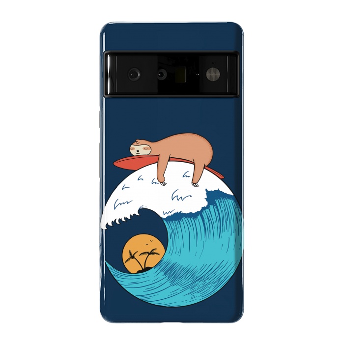 Pixel 6 Pro StrongFit Sloth Beach by Coffee Man