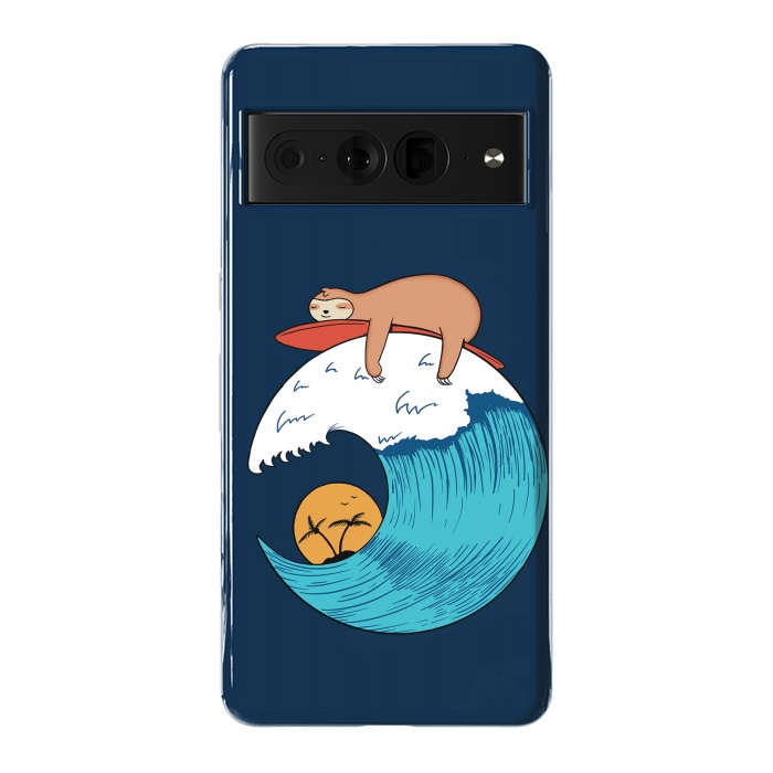 Pixel 7 Pro StrongFit Sloth Beach by Coffee Man