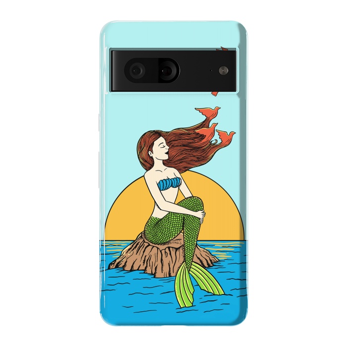 Pixel 7 StrongFit Mermaid and birds by Coffee Man