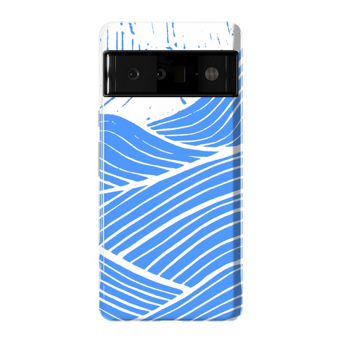 Pixel 6 Pro StrongFit The blue and white waves by Steve Wade (Swade)