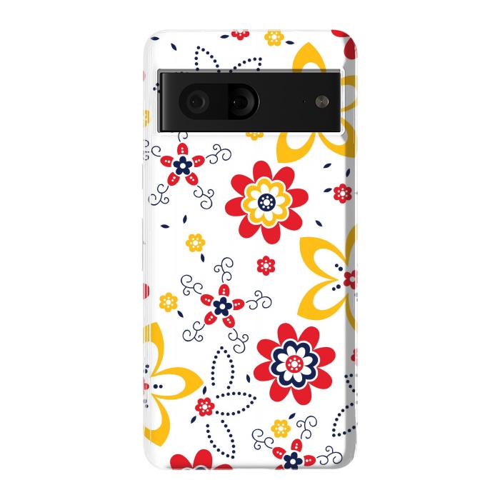 Pixel 7 StrongFit Daisies pattern with circle elements by ArtsCase