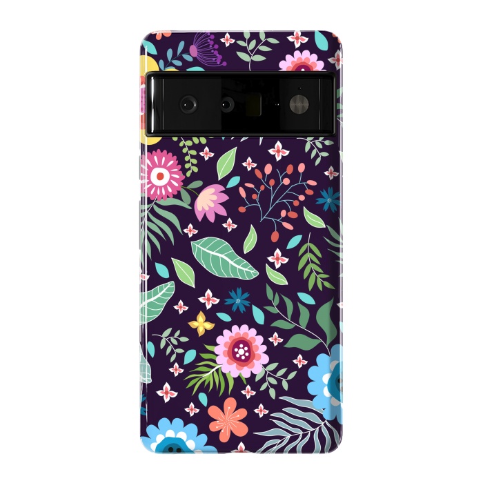 Pixel 6 Pro StrongFit Colourful Flowers by ArtsCase