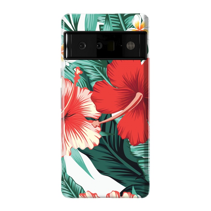 Pixel 6 Pro StrongFit Exotic Green Tropical Palm fern Leaves by ArtsCase