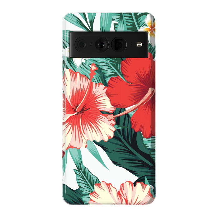 Pixel 7 Pro StrongFit Exotic Green Tropical Palm fern Leaves by ArtsCase