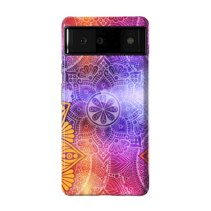 Pixel 6 StrongFit Mandala Pattern with bright Colors by ArtsCase