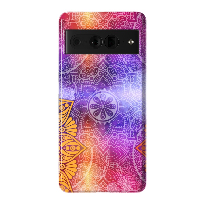 Pixel 7 Pro StrongFit Mandala Pattern with bright Colors by ArtsCase