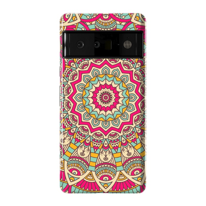 Pixel 6 Pro StrongFit Ethnic floral seamless and Madala pattern by ArtsCase