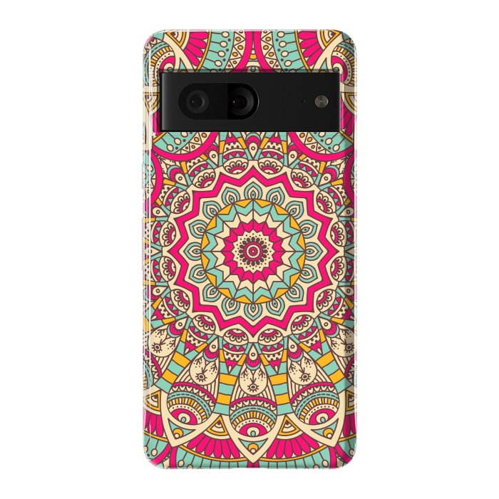 Pixel 7 StrongFit Ethnic floral seamless and Madala pattern by ArtsCase