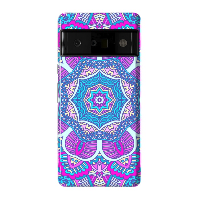 Pixel 6 Pro StrongFit purple pink modern star mandala  by haroulita