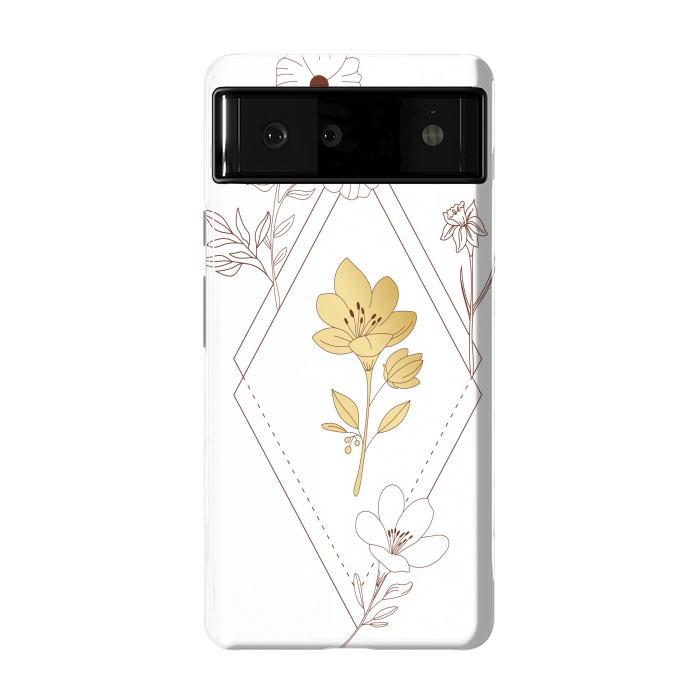 Pixel 6 StrongFit gold flower  by haroulita