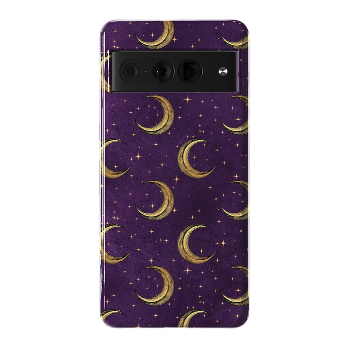 Pixel 7 Pro StrongFit gold moon in night sky by haroulita