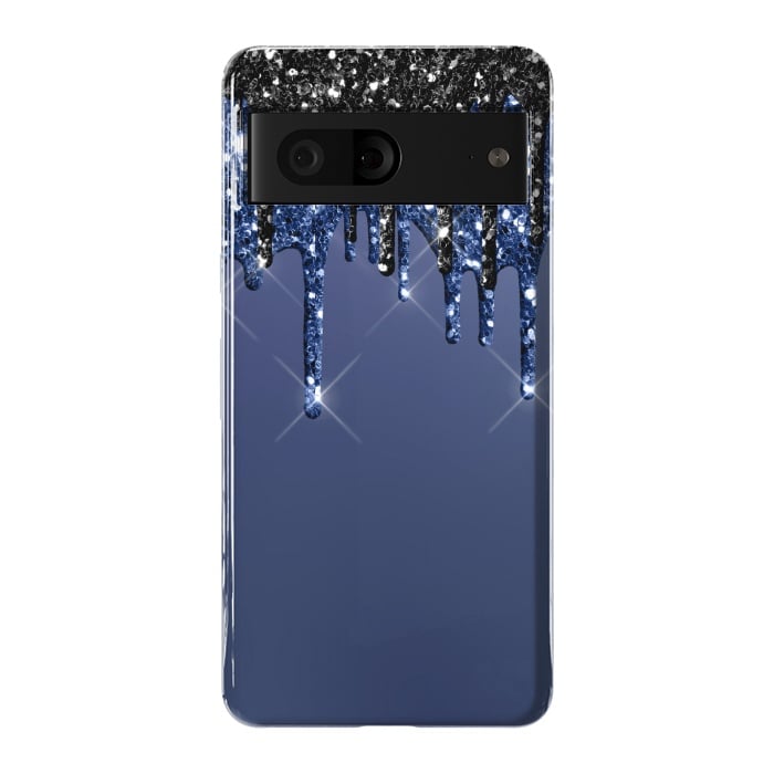 Pixel 7 StrongFit blue black glitter drops by haroulita