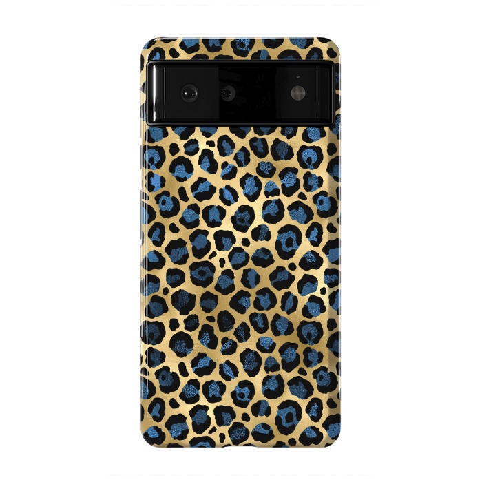 Pixel 6 StrongFit blue leopard print by haroulita