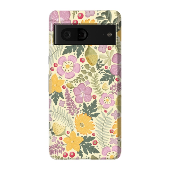 Pixel 7 StrongFit Olive's Garden in Yellow and Pink by Paula Ohreen
