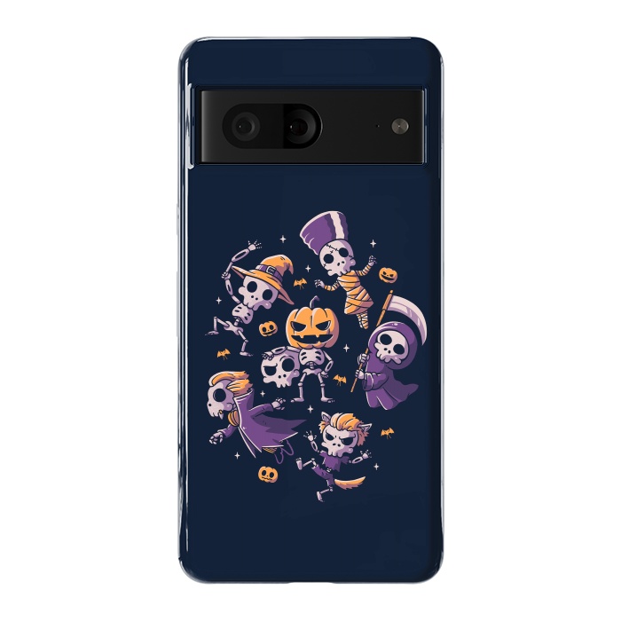 Pixel 7 StrongFit Halloween Skulls by eduely