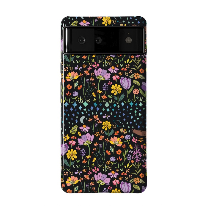 Pixel 6 StrongFit Whimsical Night Forest by Pom Graphic Design
