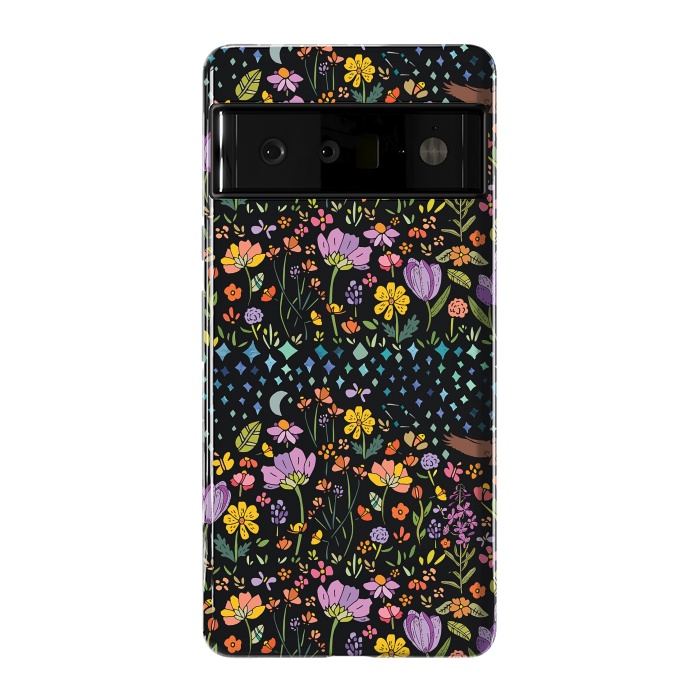 Pixel 6 Pro StrongFit Whimsical Night Forest by Pom Graphic Design