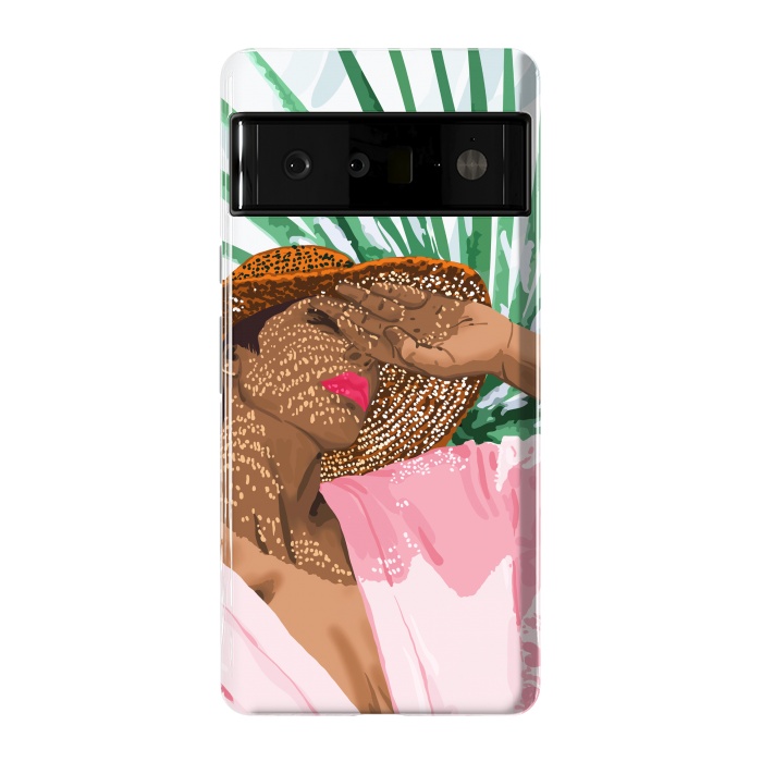 Pixel 6 Pro StrongFit Sunshine in My Soul | Black Woman Tropical Travel | Modern Boho Palm Summer Vacation Fashion by Uma Prabhakar Gokhale