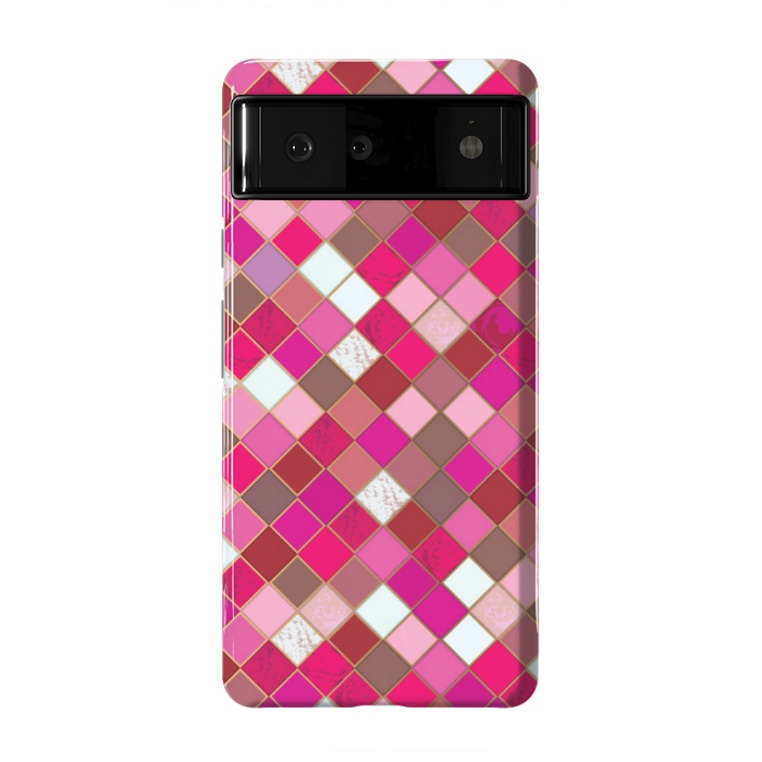 Pixel 6 StrongFit pink pretty tiles by MALLIKA
