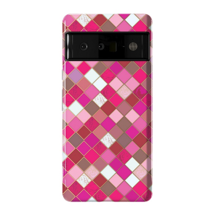 Pixel 6 Pro StrongFit pink pretty tiles by MALLIKA