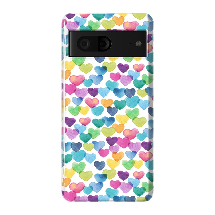 Pixel 7 StrongFit Scattered Love Hearts by gingerlique