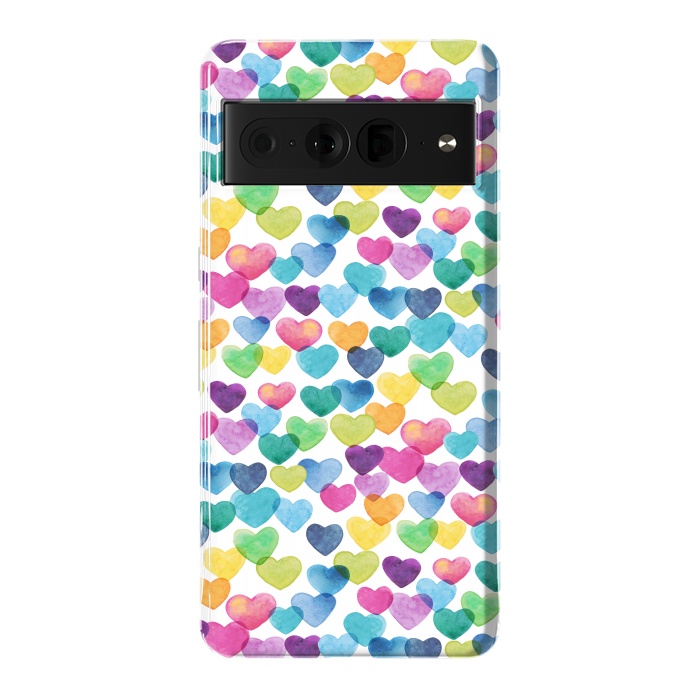 Pixel 7 Pro StrongFit Scattered Love Hearts by gingerlique