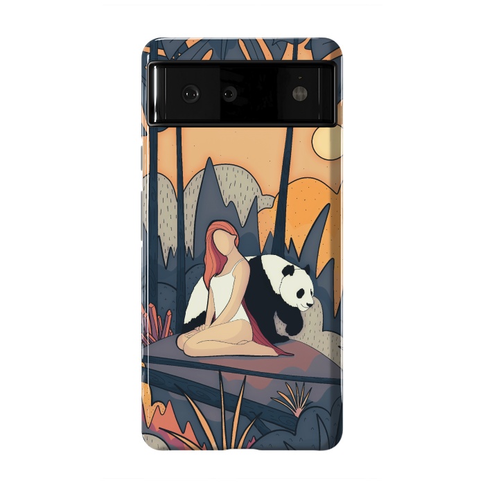 Pixel 6 StrongFit The panda and the girl by Steve Wade (Swade)