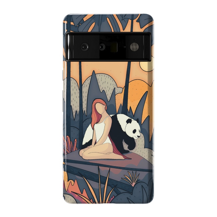 Pixel 6 Pro StrongFit The panda and the girl by Steve Wade (Swade)