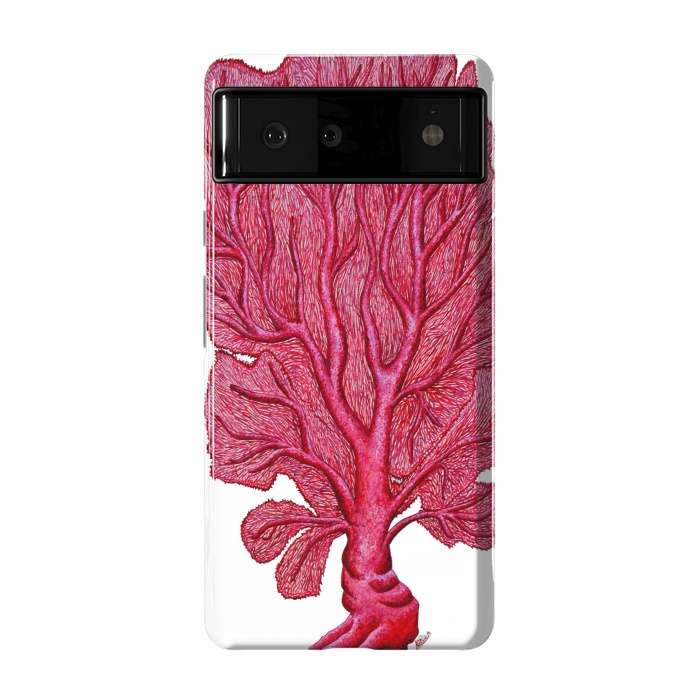 Pixel 6 StrongFit Pink Red Coral Gorgona by Chloe Yzoard