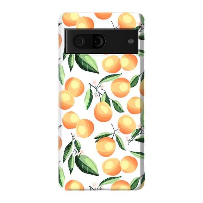 Pixel 7 StrongFit Orange pattern, on white by Jelena Obradovic