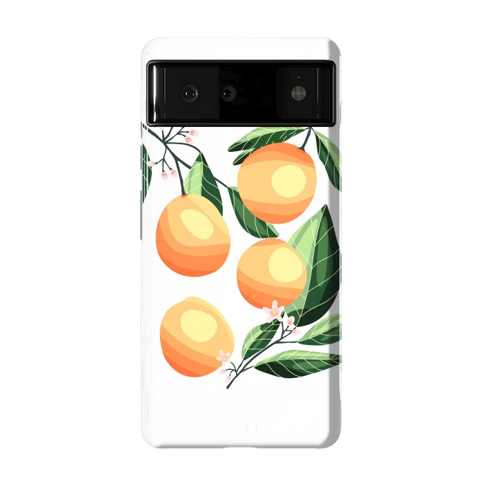 Pixel 6 StrongFit Peaches on white by Jelena Obradovic
