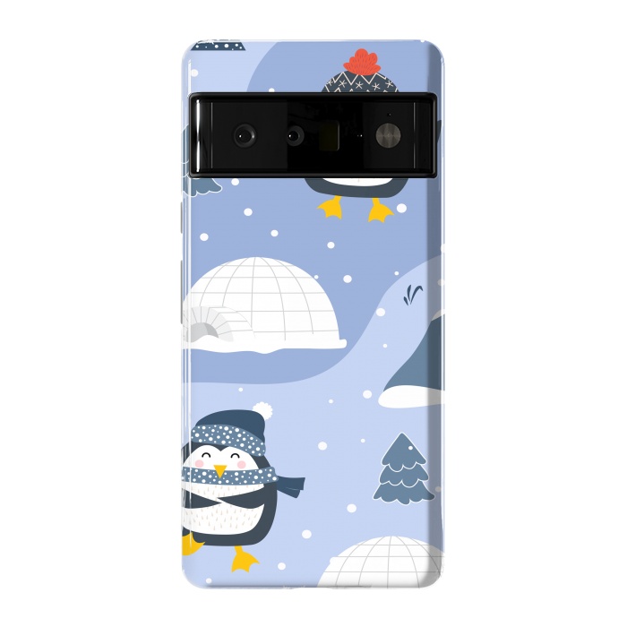 Pixel 6 Pro StrongFit winter happy penguins by haroulita